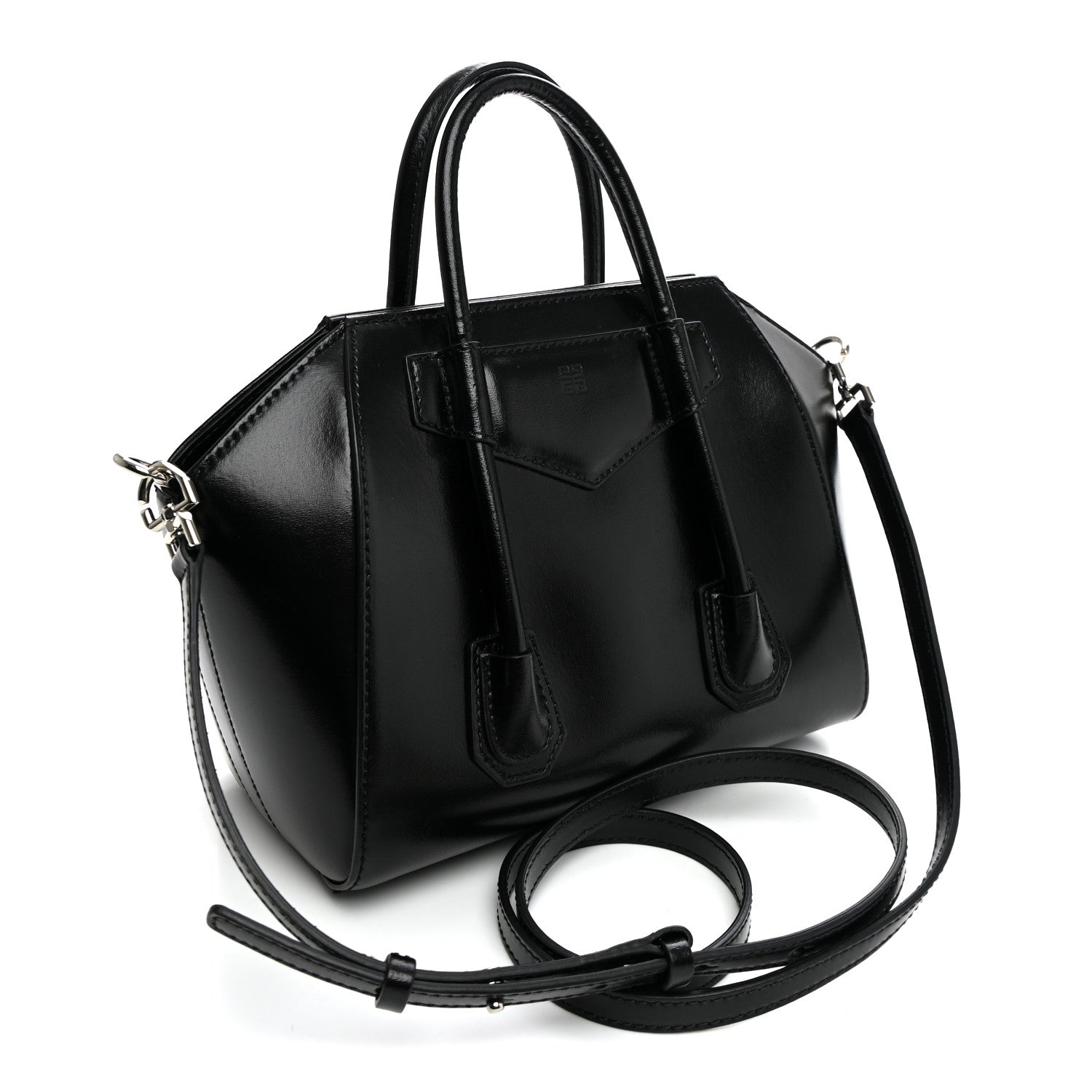 Givenchy Box Calfskin Mini Lock Antigona Shoulder Bag Black 2 of 8