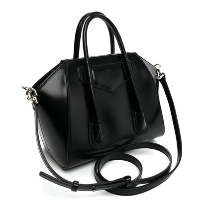 Givenchy Box Calfskin Mini Lock Antigona Shoulder Bag Black 2 of 8