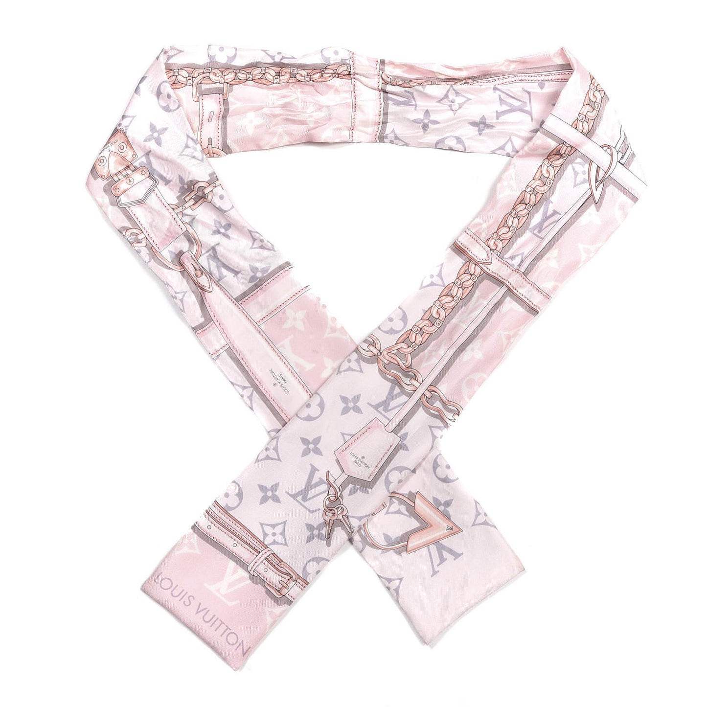 Silk Monogram Confidential Bandeau Light Pink