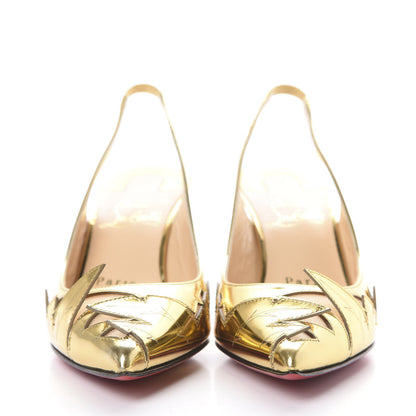 Christian Louboutin Rete Specchio Frescobella 70 Pumps 35 Gold 2 of 10