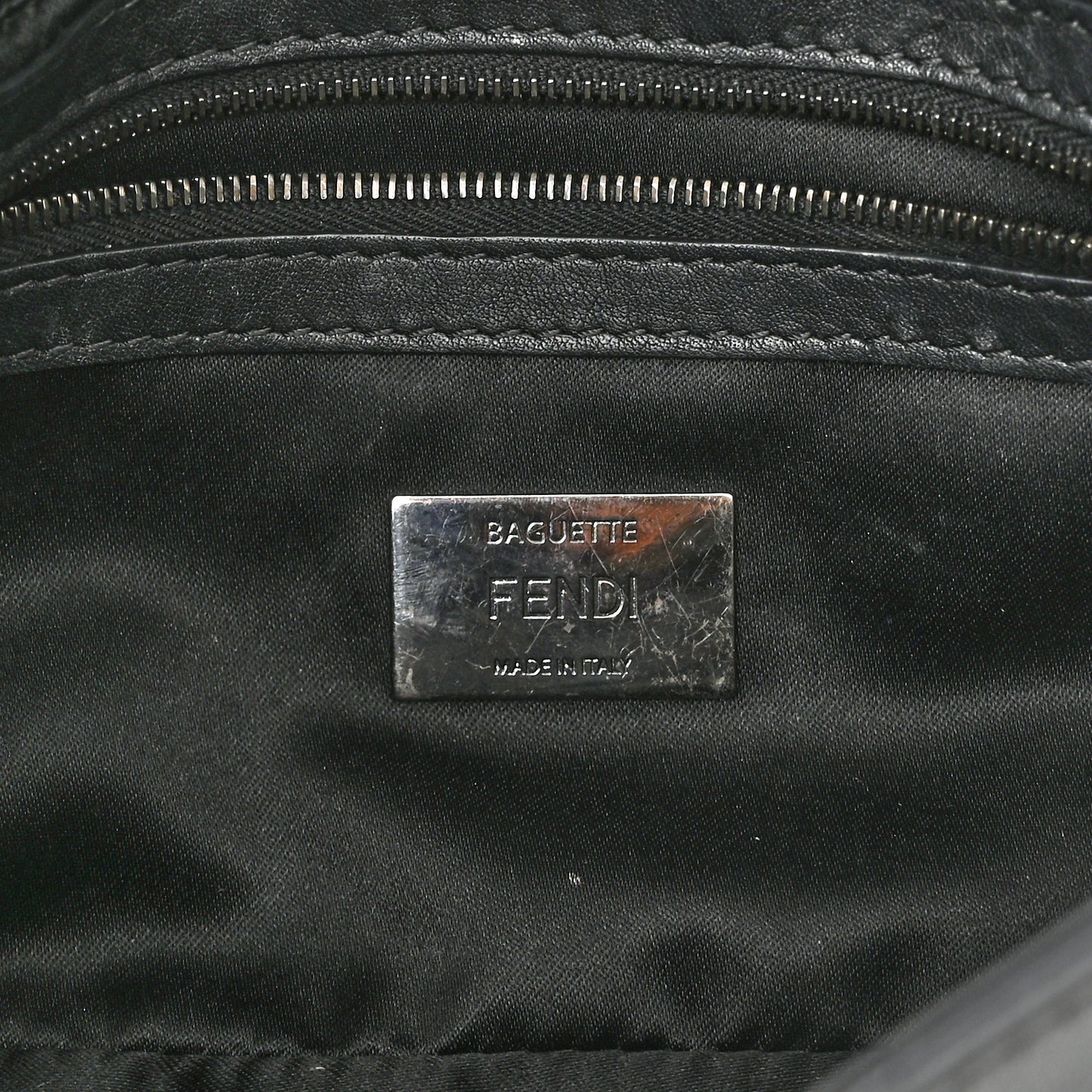 Calfskin Waves Baguette Black Turchese