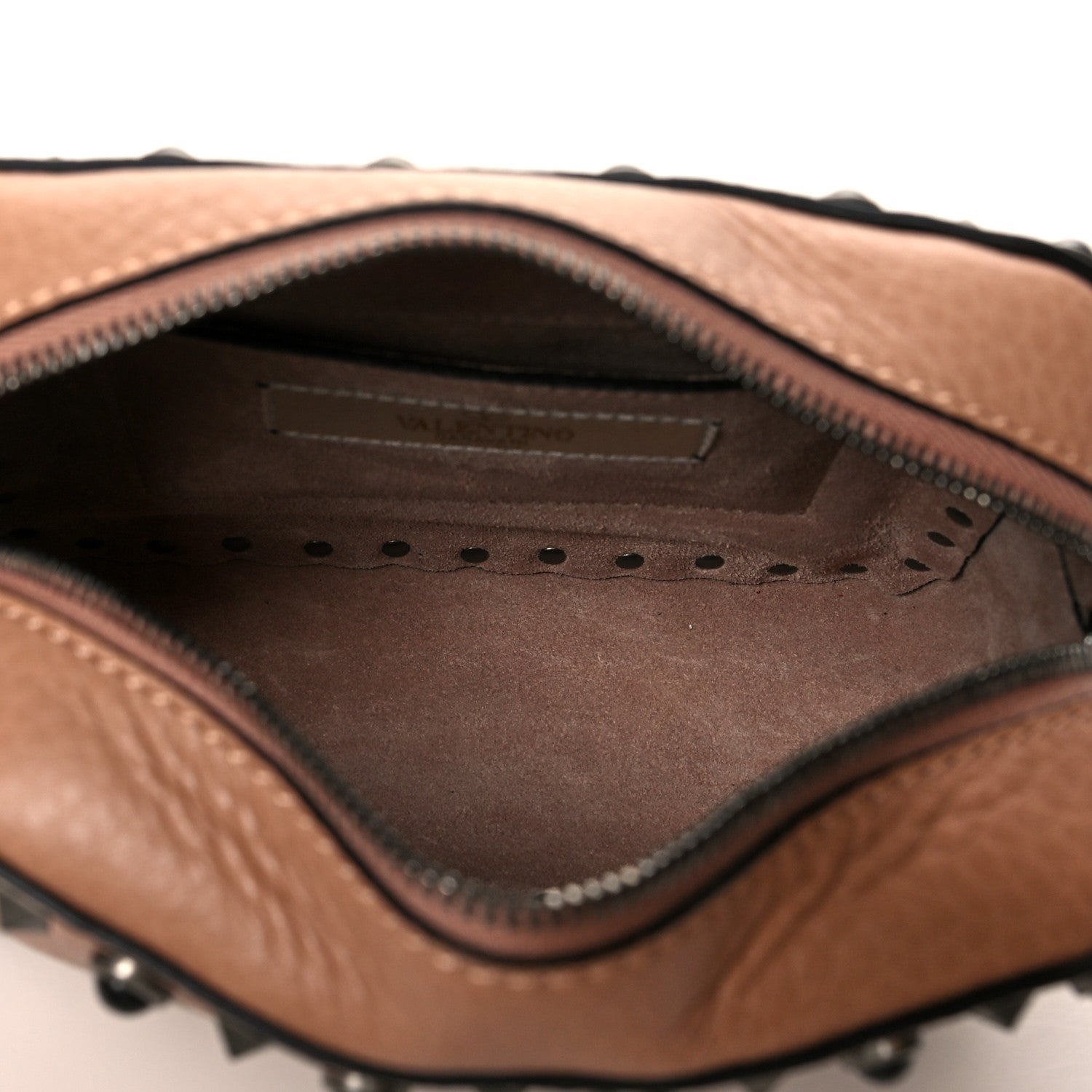 Valentino Garavani Pebbled Calfskin Rockstud Rolling Camera Crossbody Bag Soft Noisette 4 of 8