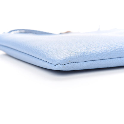 Gucci Calfskin Large Bamboo Clutch Mineral Blue 8 of 9