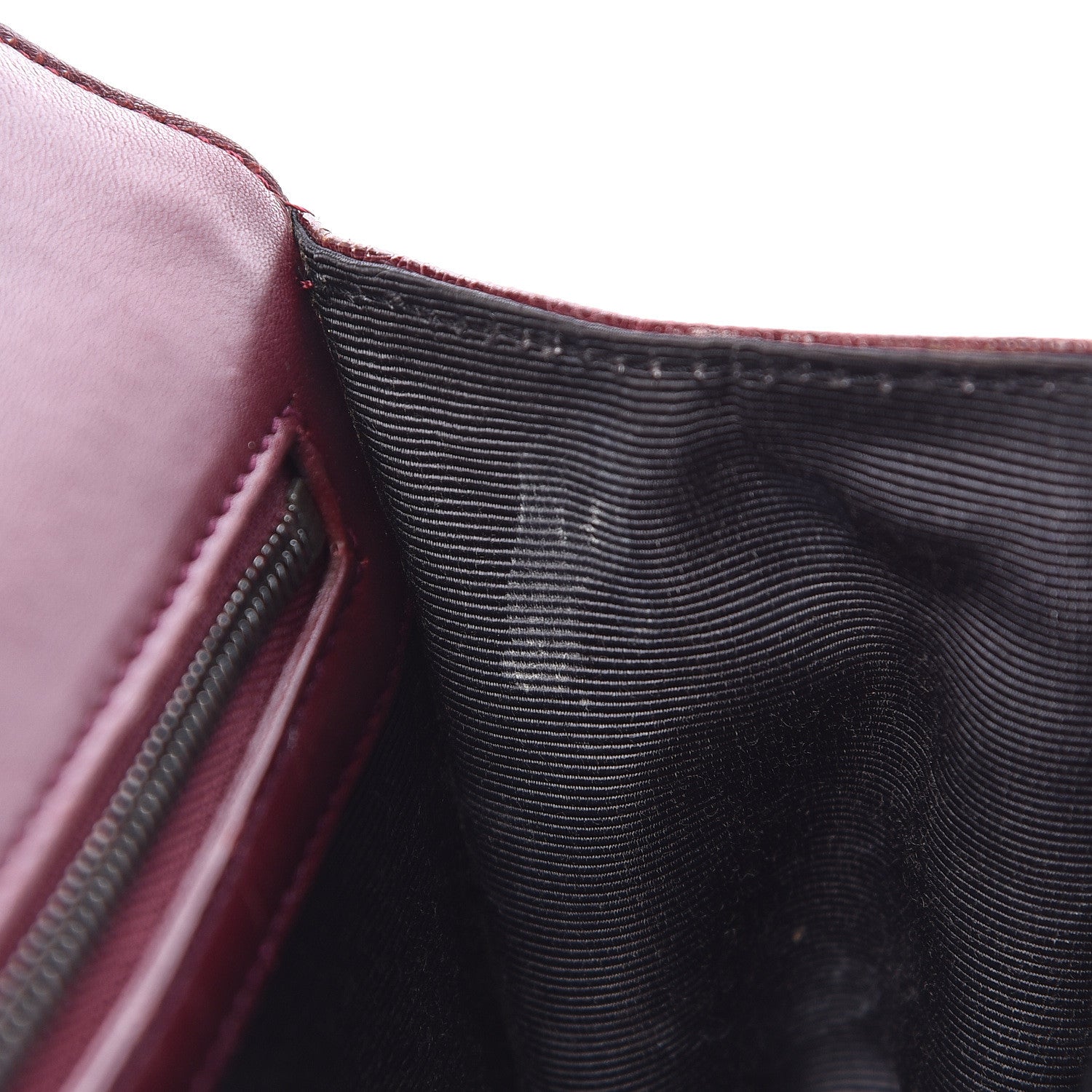 Christian Dior Crackled Deerskin Small Diorama Flap Bag Burgundy 7 of 15