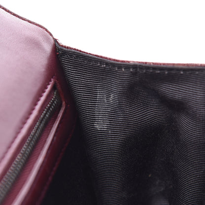 Christian Dior Crackled Deerskin Small Diorama Flap Bag Burgundy 7 of 15