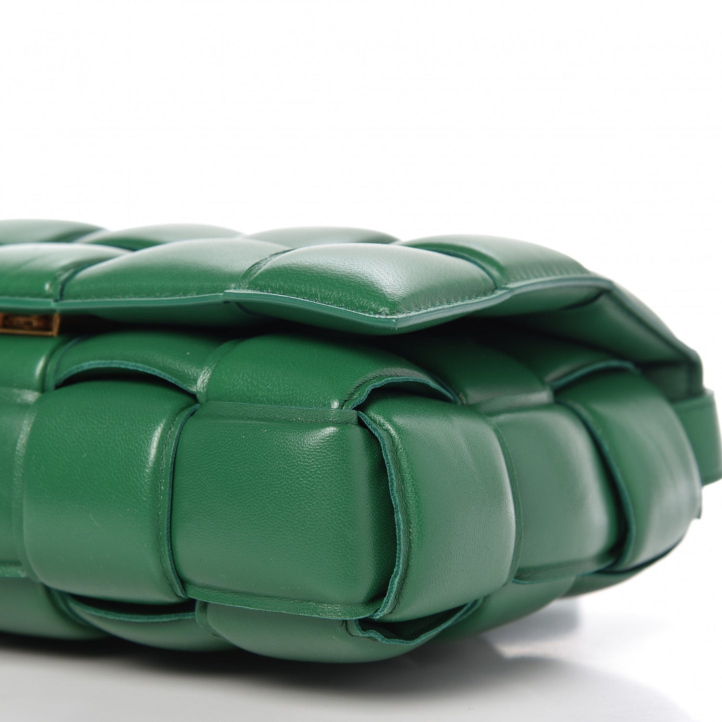 Nappa Maxi Intreccio Padded Cassette Crossbody Bag Racing Green
