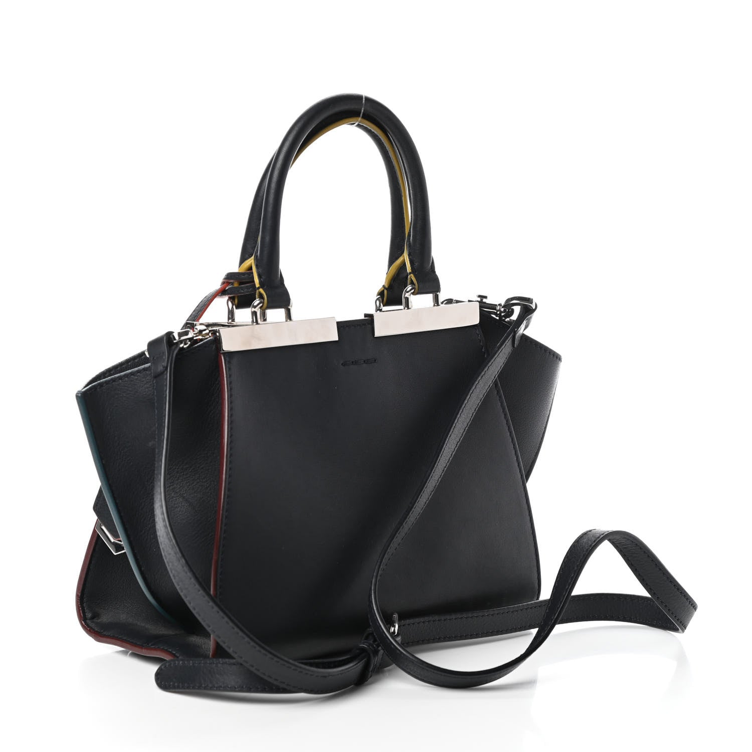 Fendi Vitello Dolce Mini 3jours Tote Blue Notte 3 of 9
