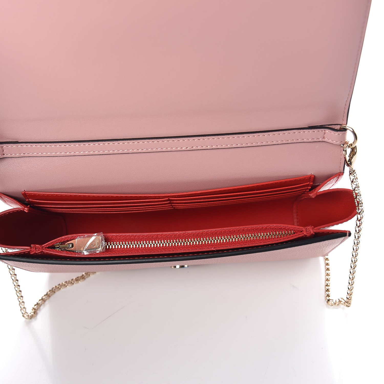 Christian Louboutin Calfskin Spikes Multimetal Paloma Clutch Viole 5 of 9