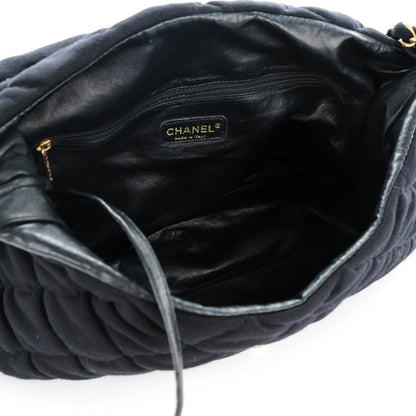 Chanel Jersey Large Bubble Quilt Flap Black 4 of 6