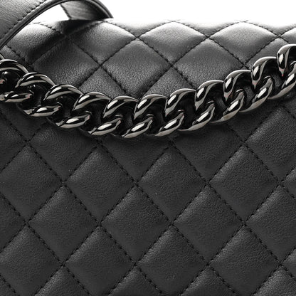 Chanel Calfskin Quilted Medium Boy Flap So Black 7 of 10