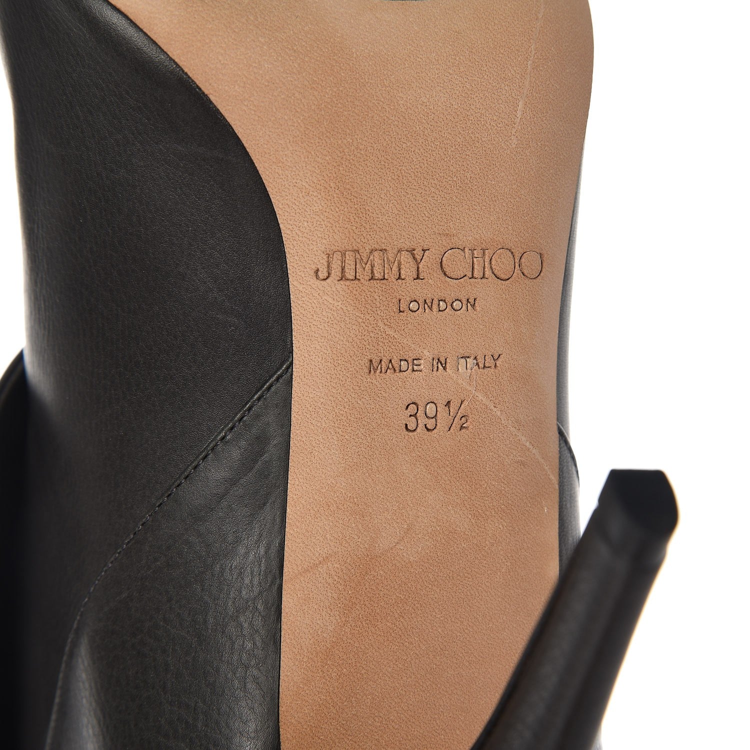 Jimmy Choo Calfskin Wrap Around Mid Calf Boots 39.5 Dark Grey 6 of 11