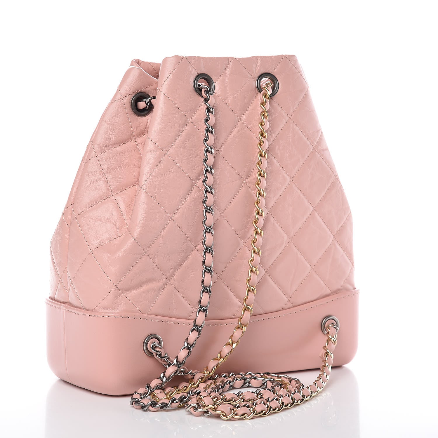 Chanel Aged Calfskin Quilted Small Gabrielle Backpack Pink 3 of 11