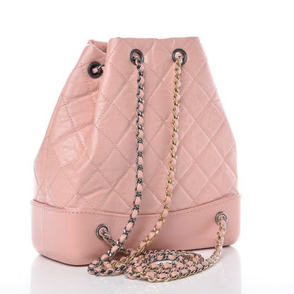 Chanel Aged Calfskin Quilted Small Gabrielle Backpack Pink 3 of 11