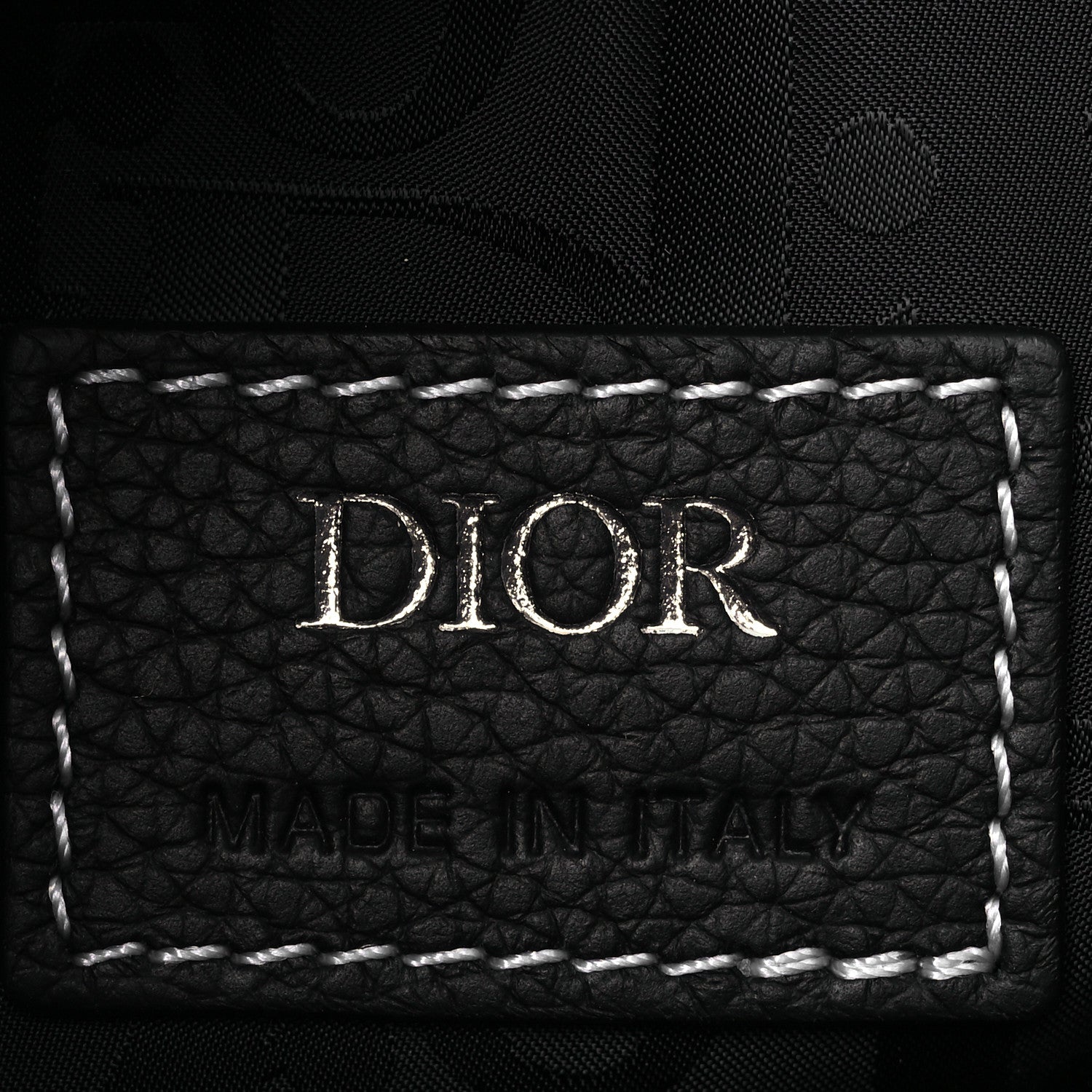 Christian Dior X KAWS Grained Calfskin Saddle Pouch Black 6 of 10