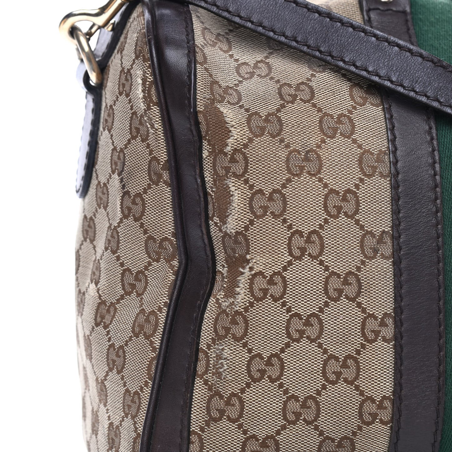 Monogram Vintage Web Medium Boston Dark Brown