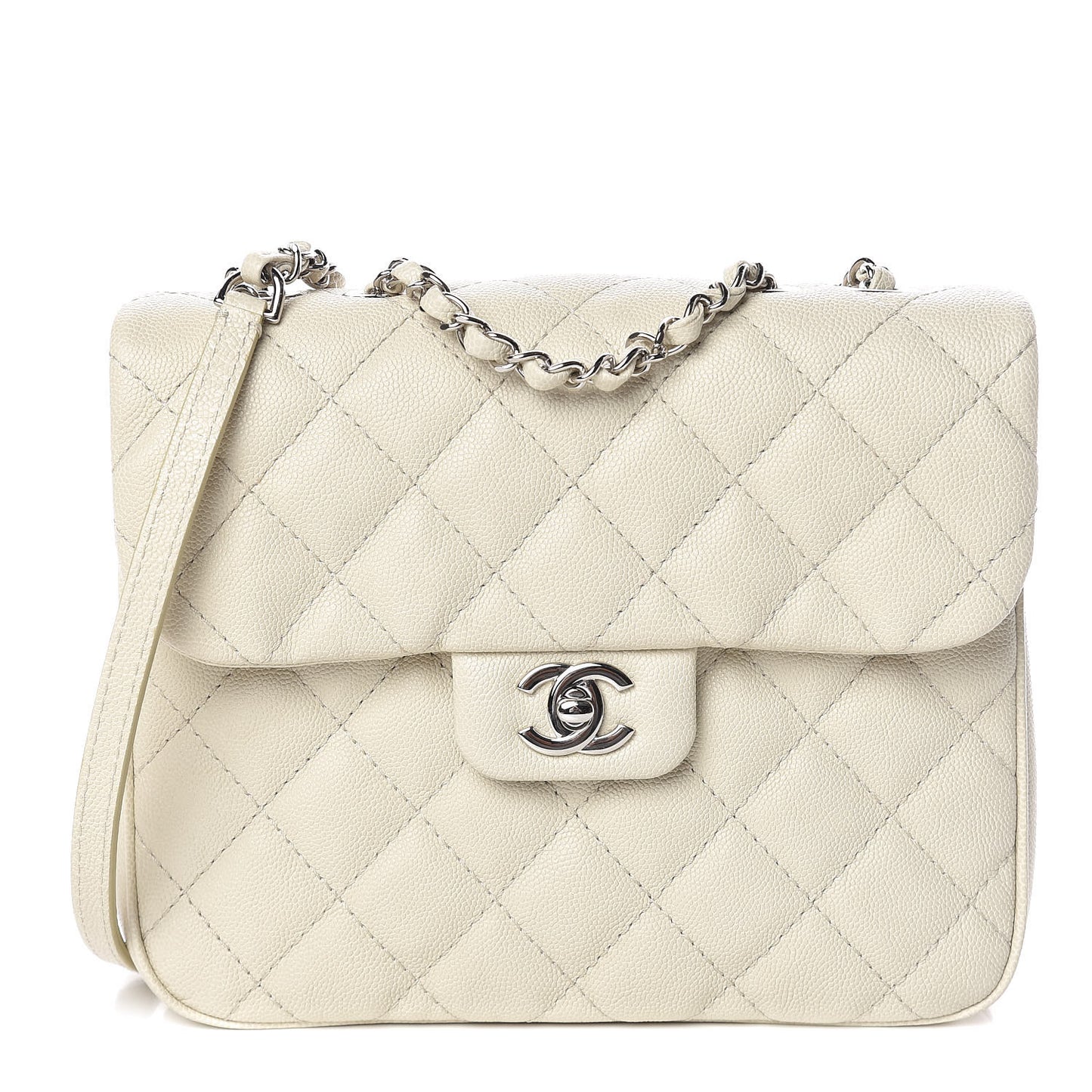 Caviar Quilted Medium Urban Companion Flap White