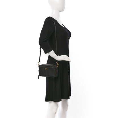 Christian Dior Grained Calfskin Caro Double Pouch Black 2 of 8