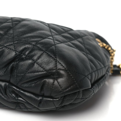 Christian Dior Lambskin Supple Macrocannage Medium Ammi Bag Black 10 of 11