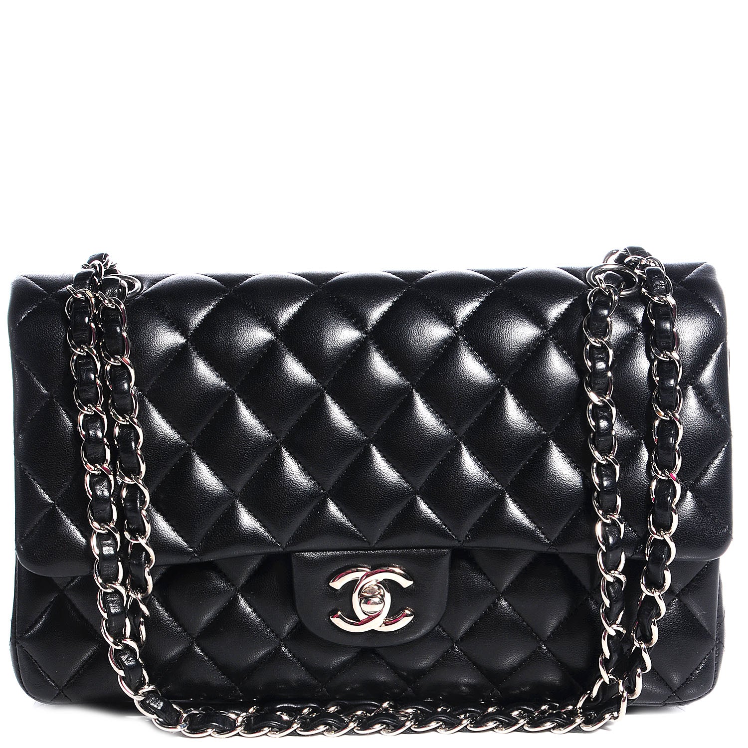 Chanel Lambskin Medium Double Flap Black 1 of 9