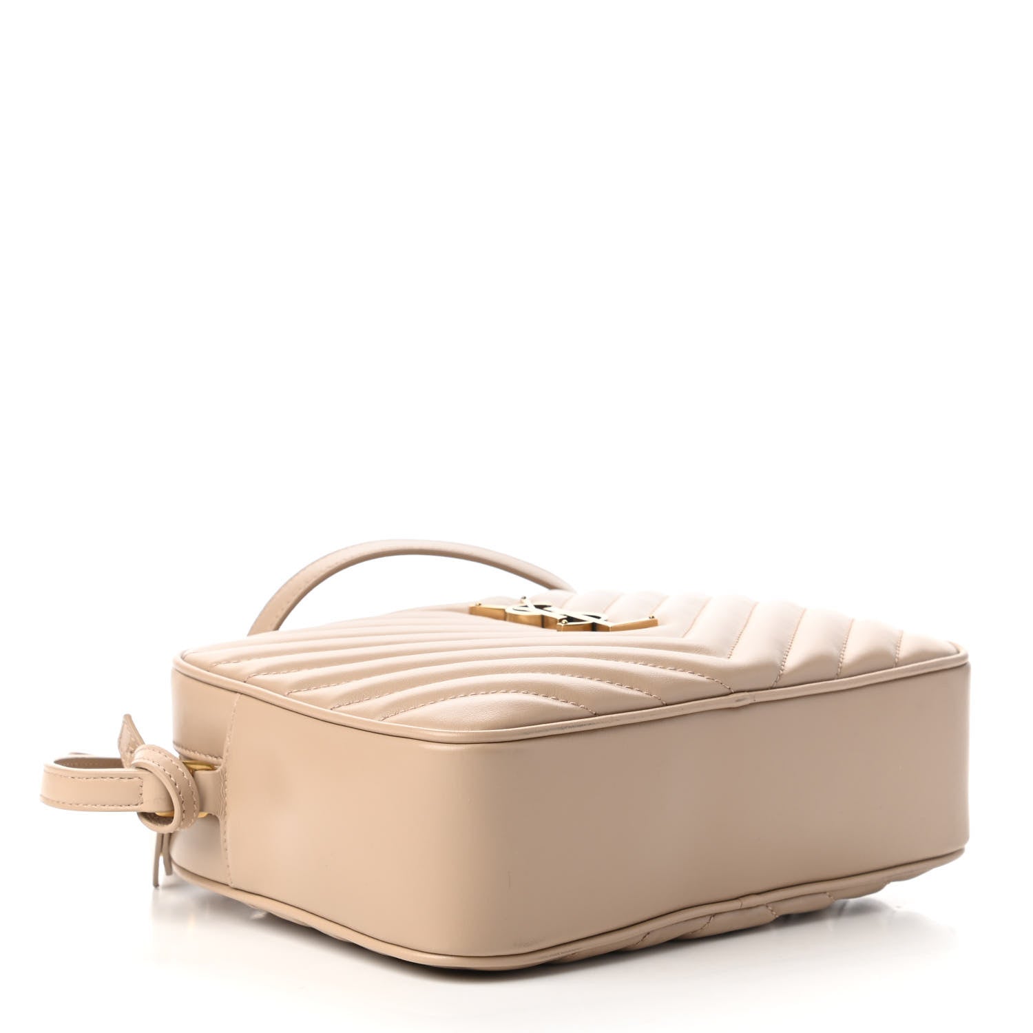 Saint Laurent Calfskin Matelasse Monogram Lou Camera Bag Dark Latte 4 of 10