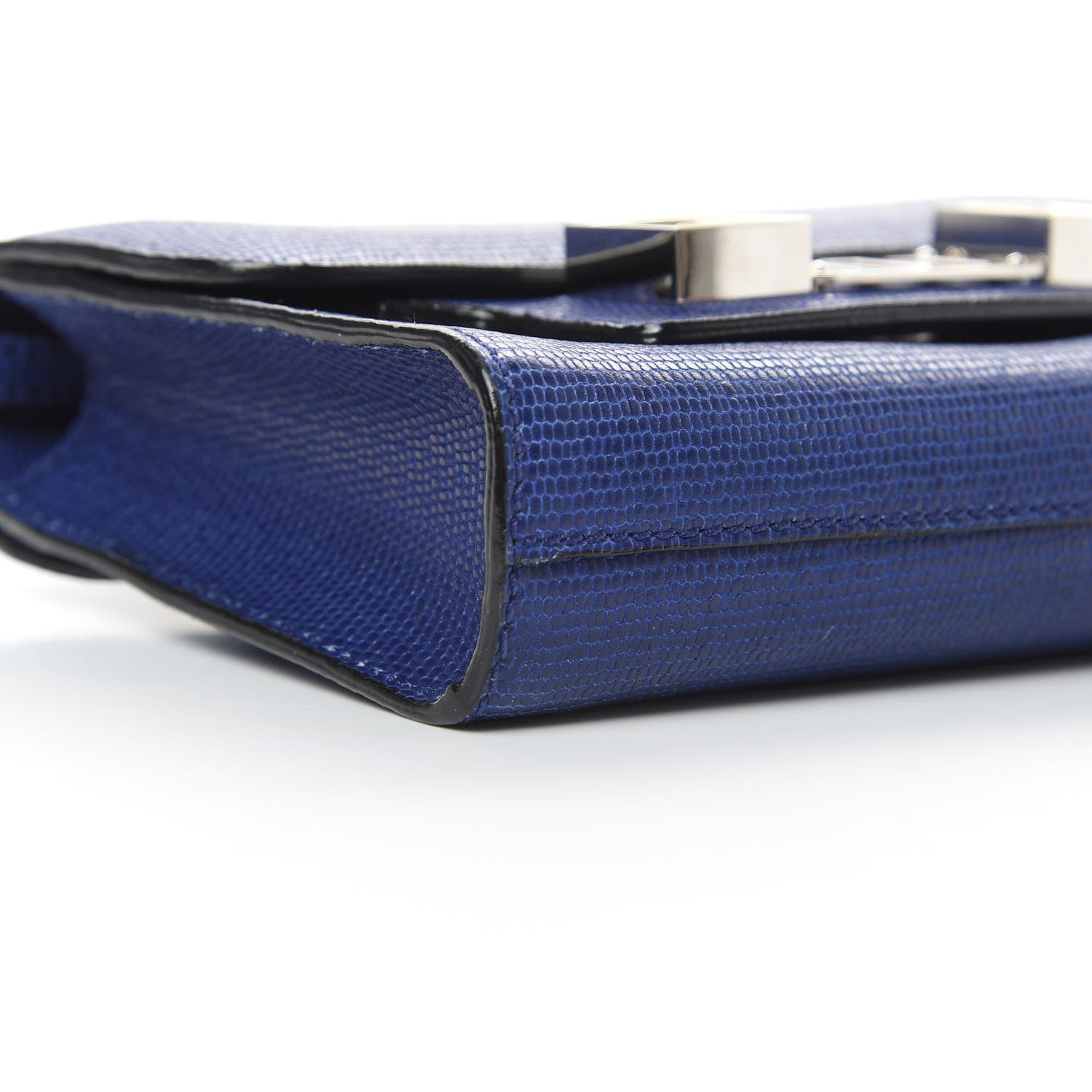 Proenza Schouler Calfskin Lizard Embossed PS11 Wallet With Strap Sapphire 8 of 11