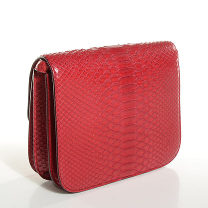 Celine Python Medium Classic Box Red 3 of 8
