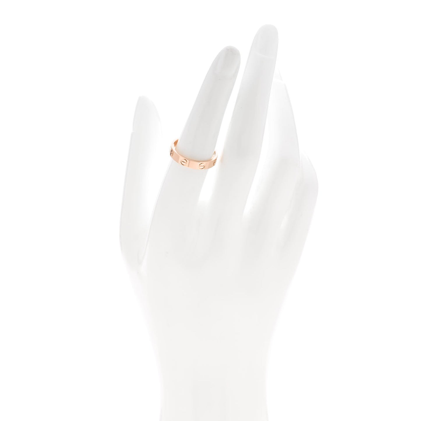 18K Pink Gold 3.5mm LOVE Wedding Band Ring 54 6.75