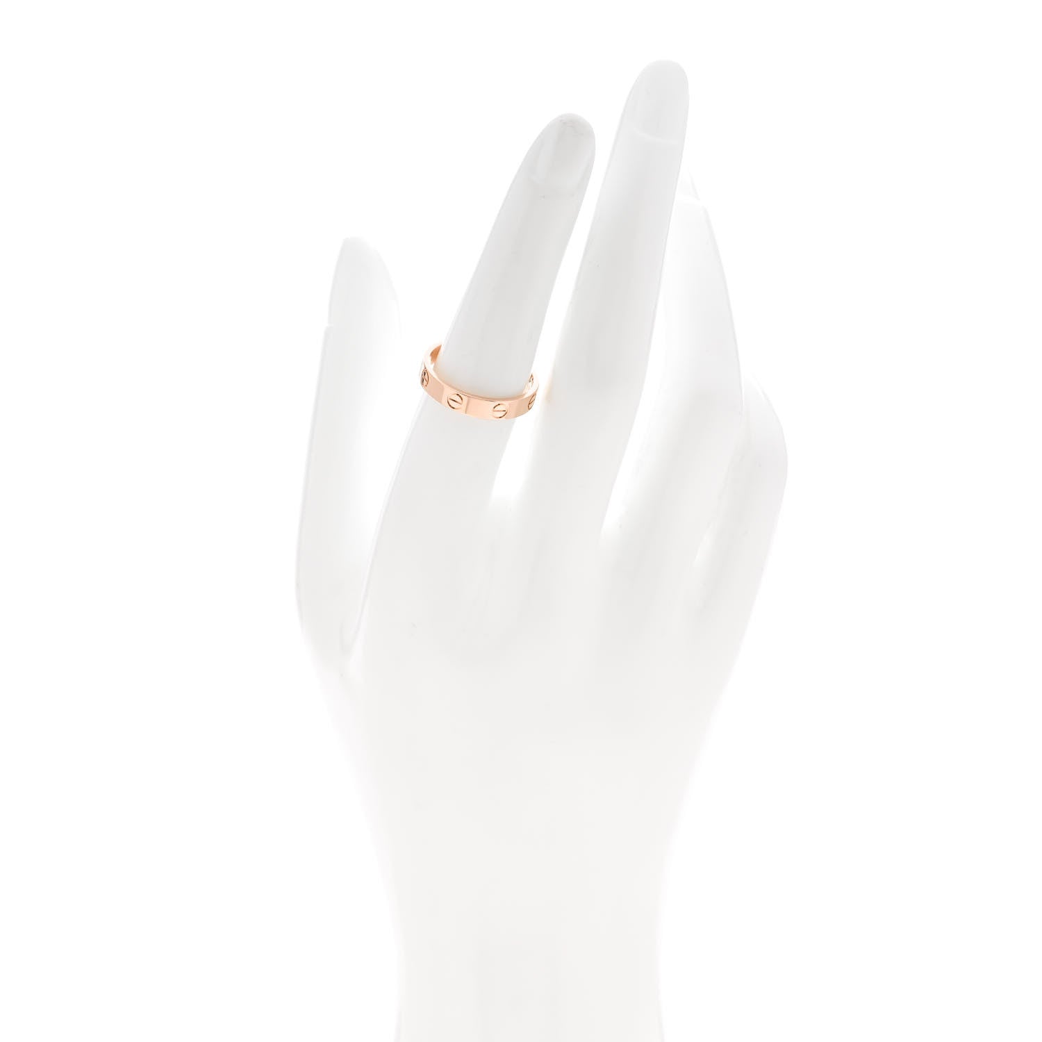 Cartier 18K Pink Gold 3.5mm LOVE Wedding Band Ring 54 6.75 2 of 4