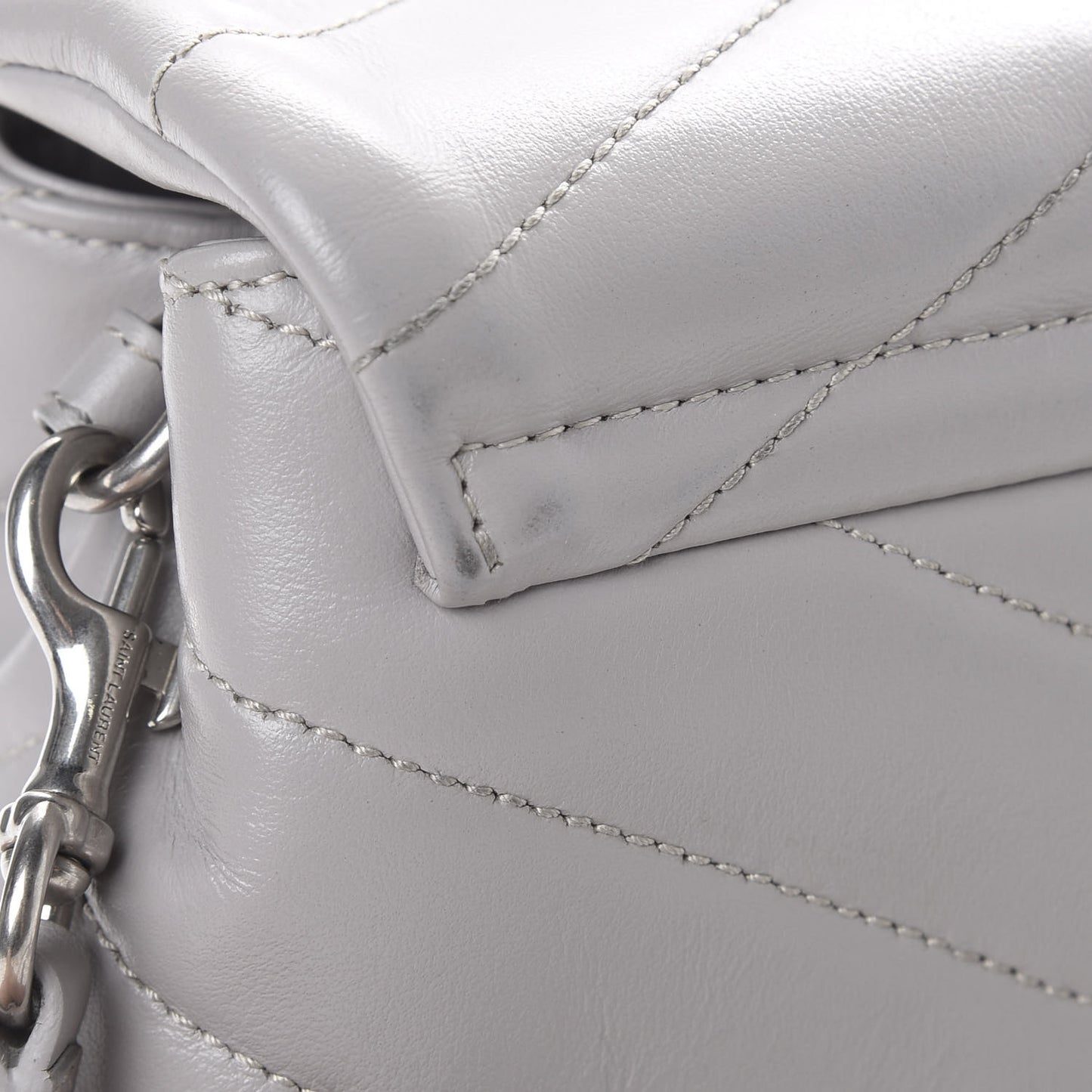 Calfskin Y Quilted Monogram Toy Loulou Satchel Granite