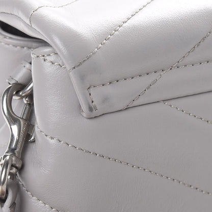 Saint Laurent Calfskin Y Quilted Monogram Toy Loulou Satchel Granite 12 of 15