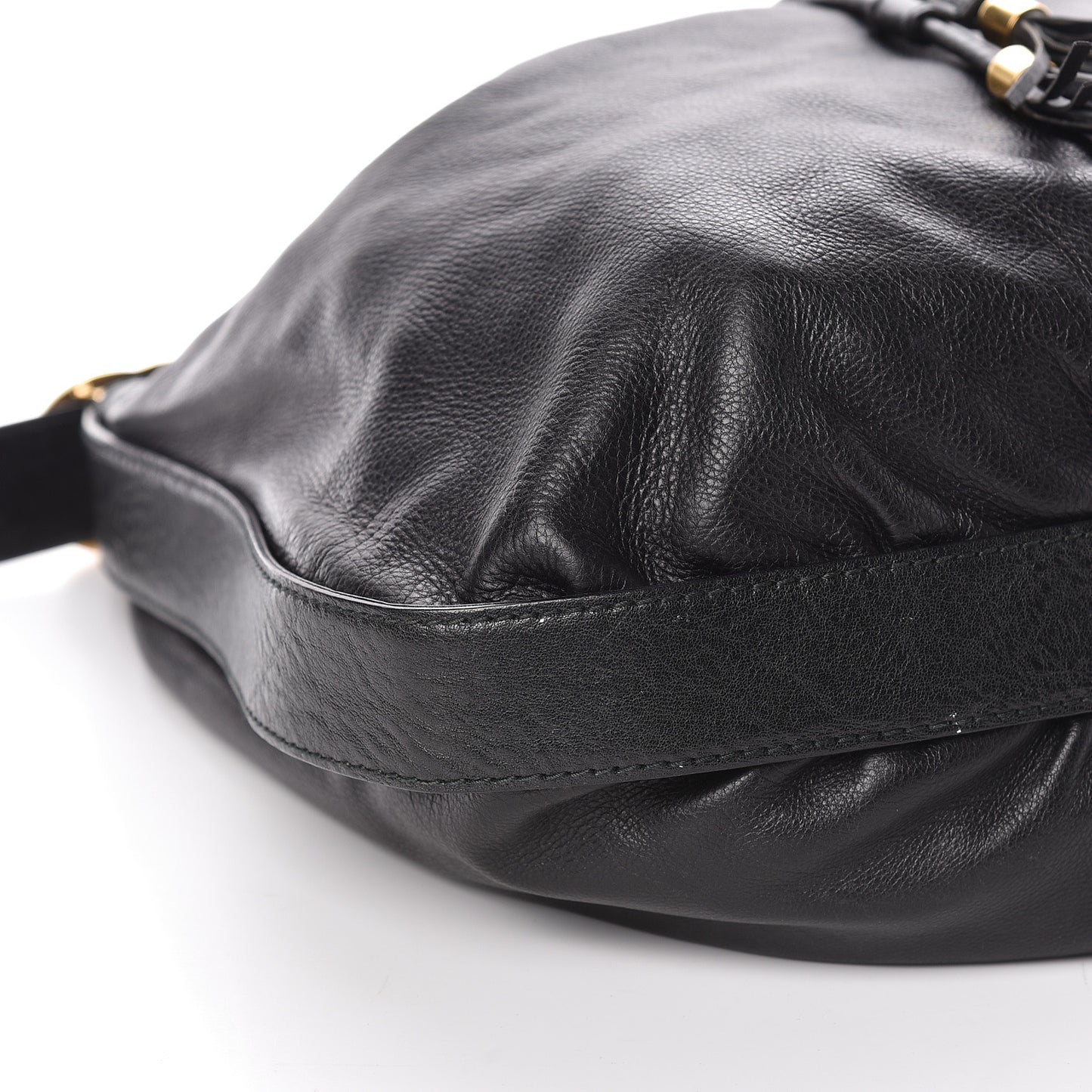 Pebbled Calfskin Medium Interlocking Icon Shoulder Bag Black