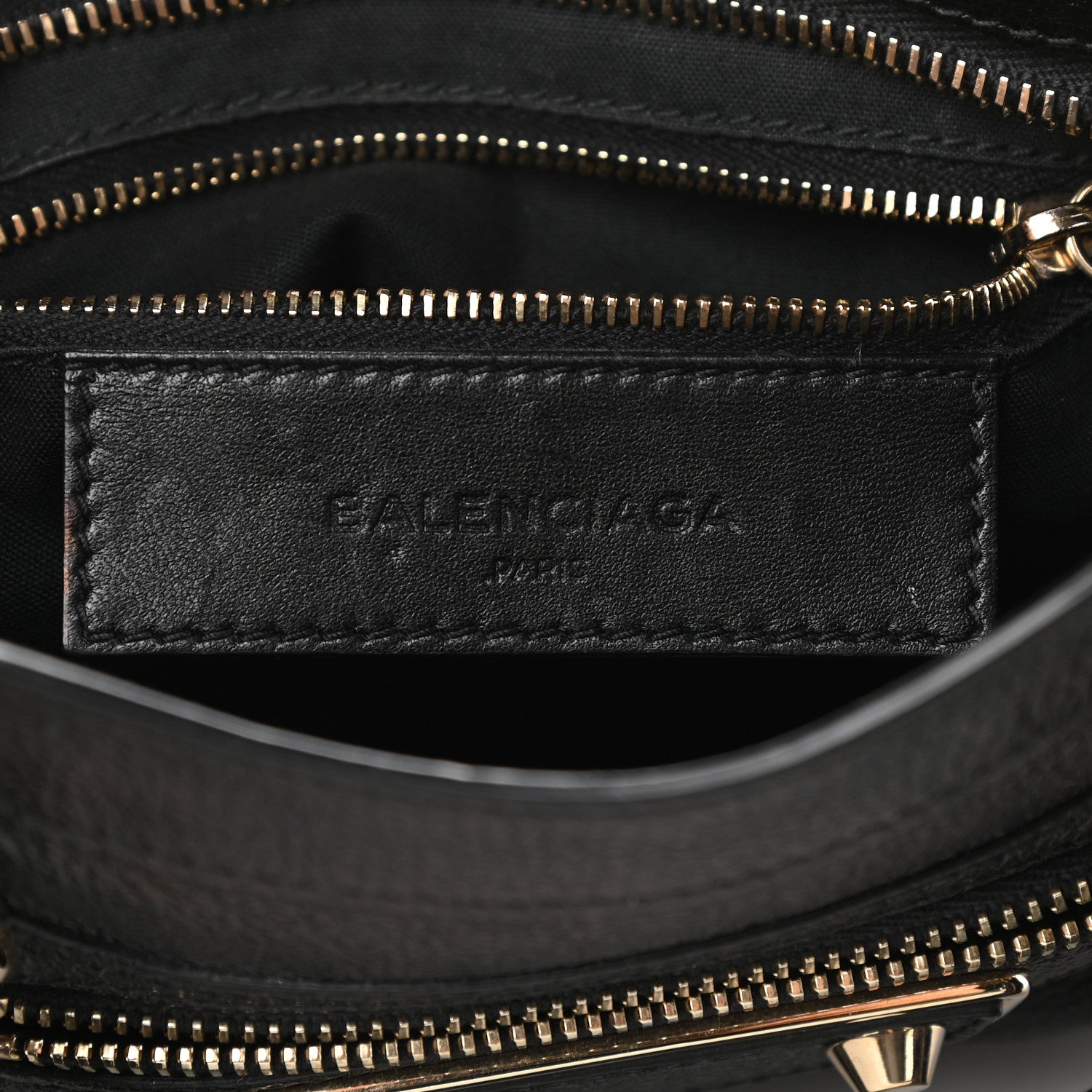 Balenciaga Chevre Gold Metallic Edge Hardware Mini City Black 6 of 10