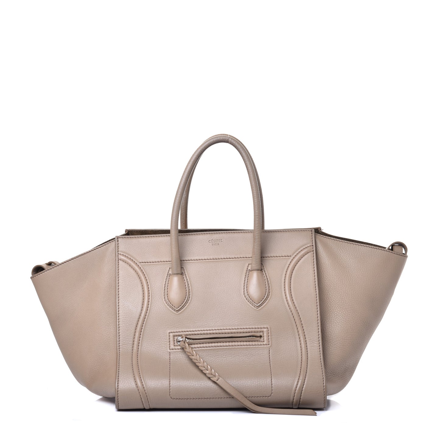 Supple Calfskin Medium Phantom Luggage Light Khaki
