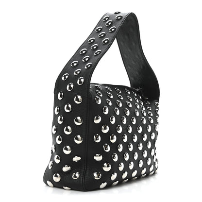 Khaite Pebbled Sport Calfskin Studded Elena Black 3 of 9