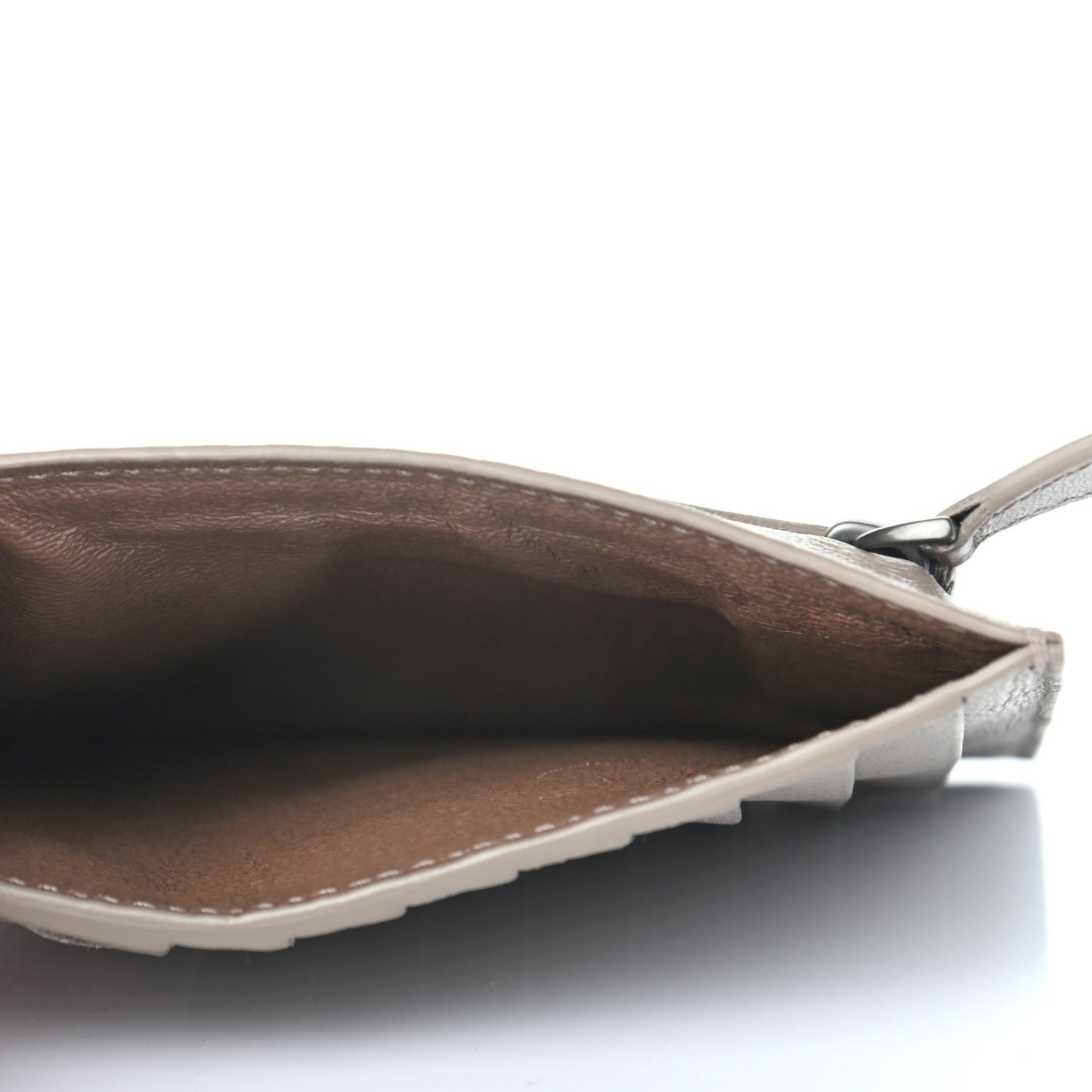 Calfskin Intrecciato Card Case New Steel
