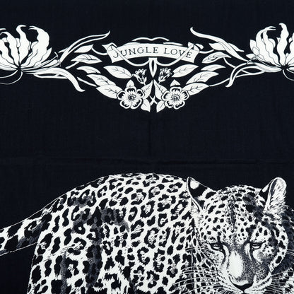 Hermes Cashmere Silk Jungle Love Tattoo Shawl 140 Bleu Black White 3 of 7