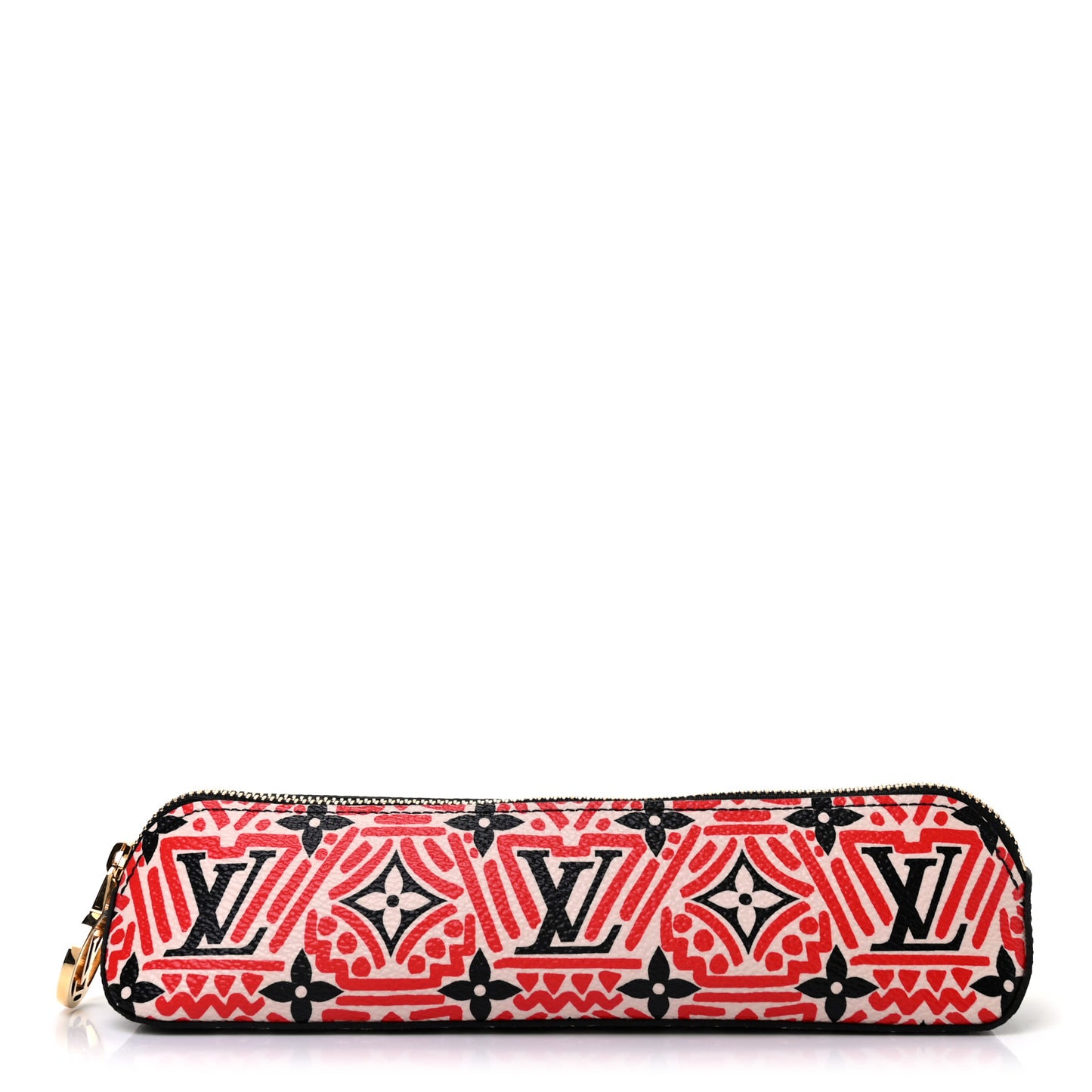 Monogram Giant Crafty Elizabeth Pencil Pouch Creme Rouge Black