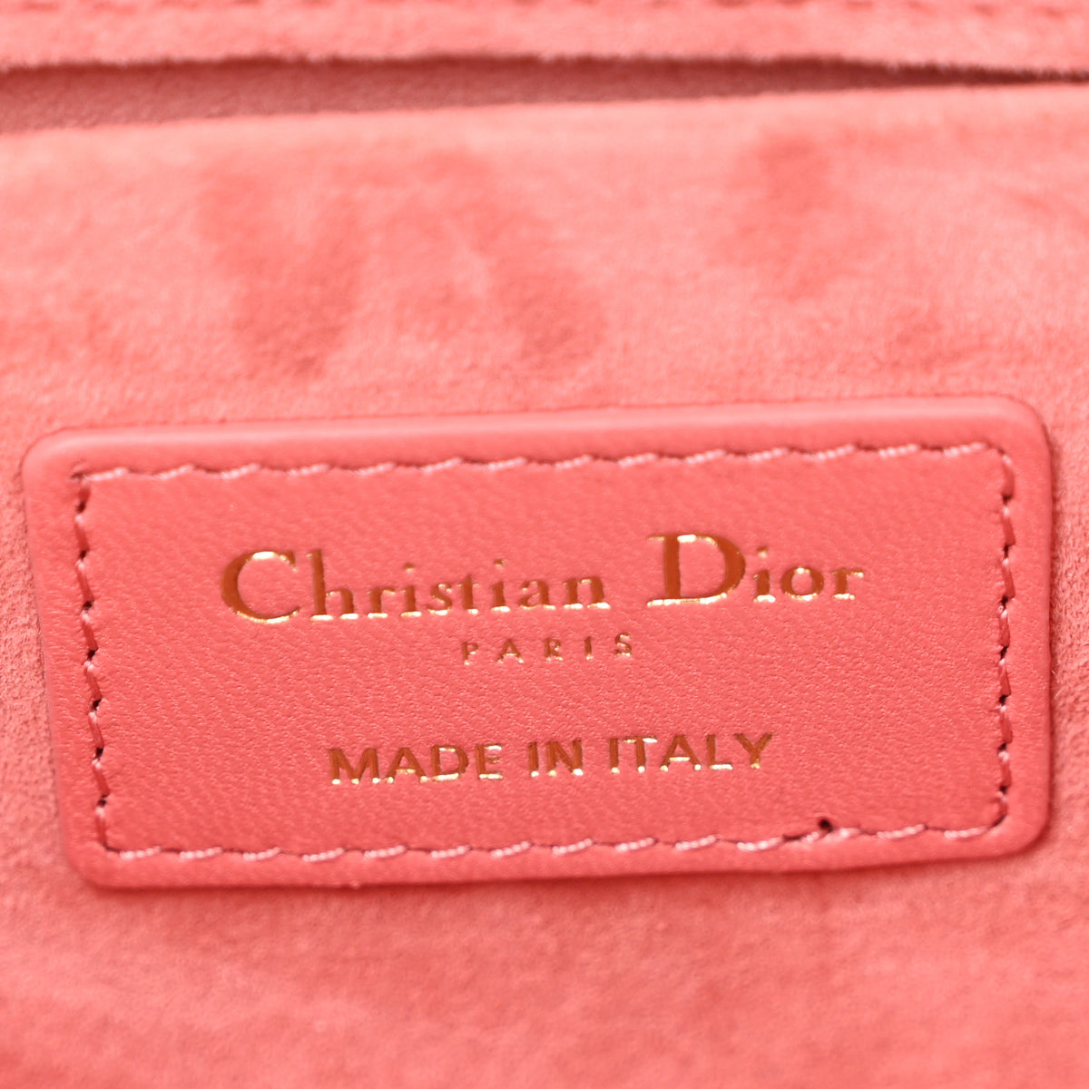 Christian Dior Lambskin Cannage Medium Lady D-Joy Coral Powder 6 of 11