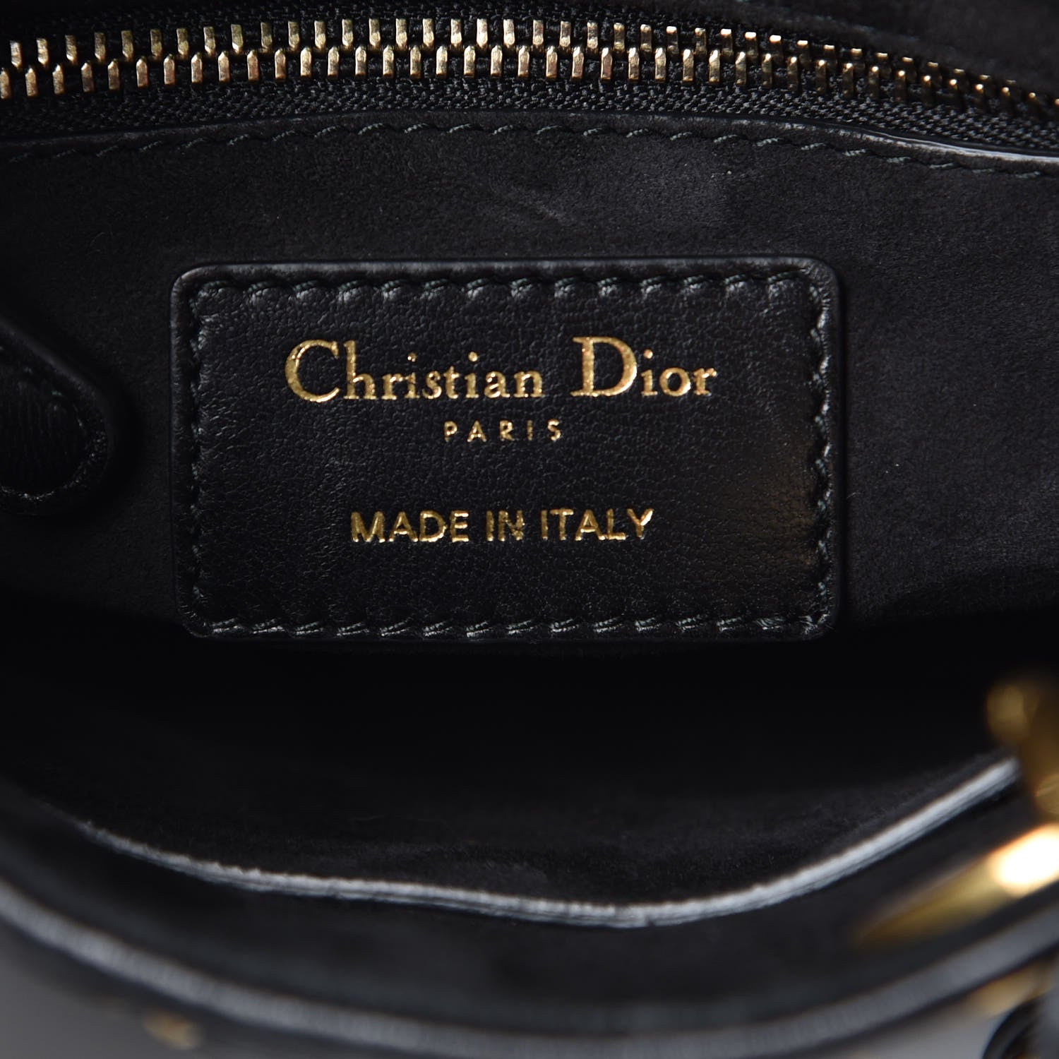 Christian Dior Lambskin Studded Mini Supple Lady Dior Black 6 of 8