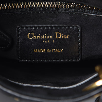 Christian Dior Lambskin Studded Mini Supple Lady Dior Black 6 of 8