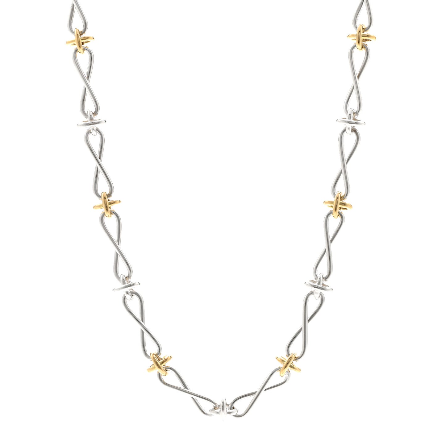 Sterling Silver 18K Yellow Gold Paloma Picasso Twist Chain Necklace