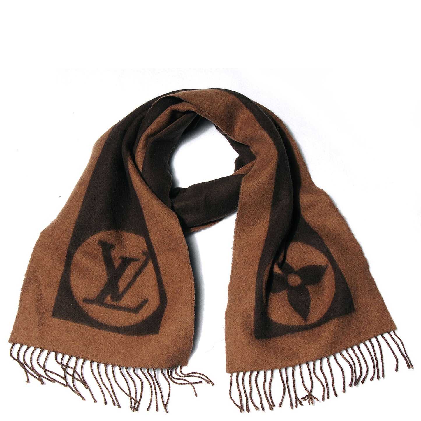 Lambswool Angora Cardiff Scarf Brown