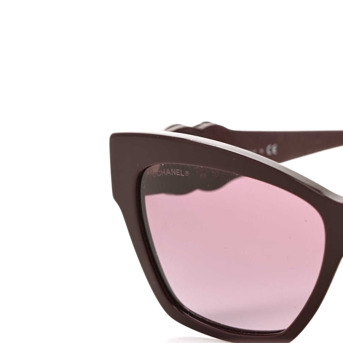 Acetate Square Cat Eye CC Sunglasses 5456-Q-B Red