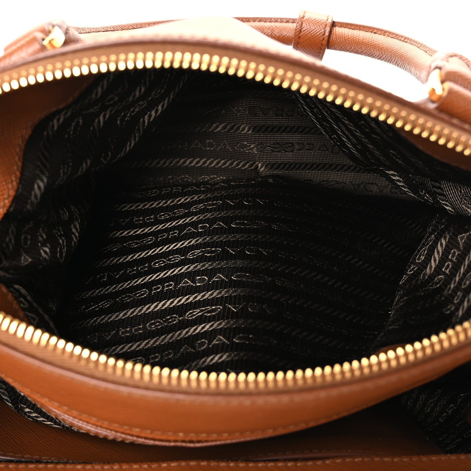 Prada Saffiano Small Galleria Double Zip Tote Caramel 7 of 12