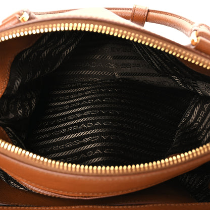 Prada Saffiano Small Galleria Double Zip Tote Caramel 7 of 12