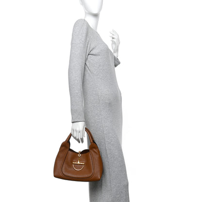 Gucci Grained Calfskin Softbit Medium Shoulder Bag Brown 2 of 9
