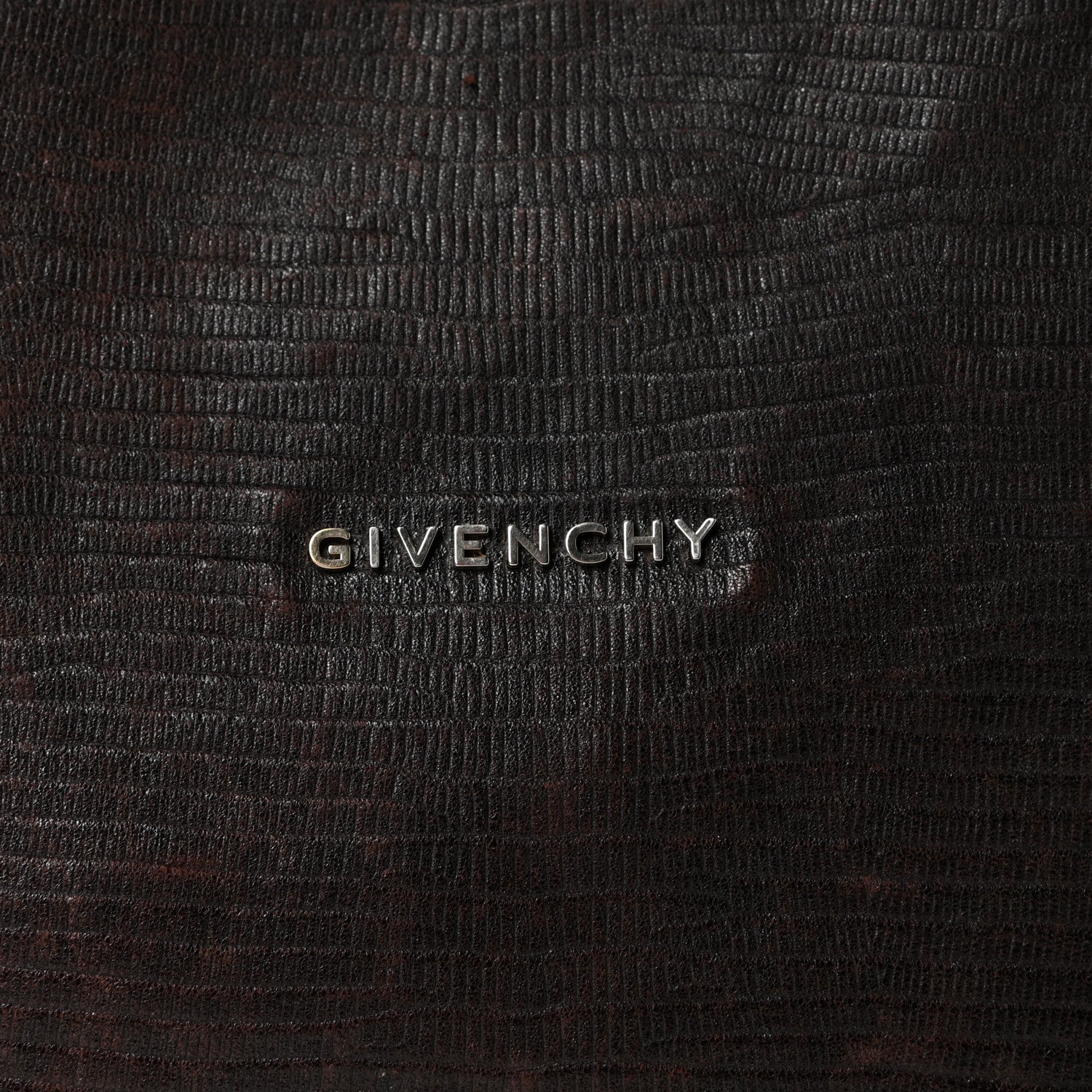 Givenchy Calfskin Lizard Embossed Large Pandora Brown 7 of 9