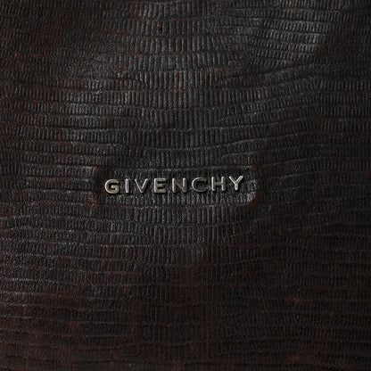 Givenchy Calfskin Lizard Embossed Large Pandora Brown 7 of 9