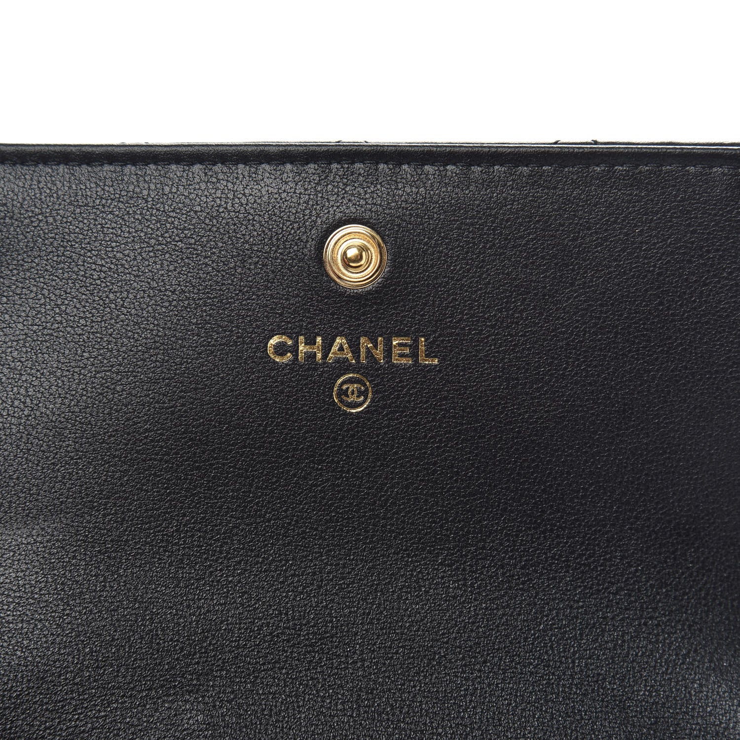 Chanel Calfskin Quilted About Pearls Card Holder Flap With Chain Black 6 of 10