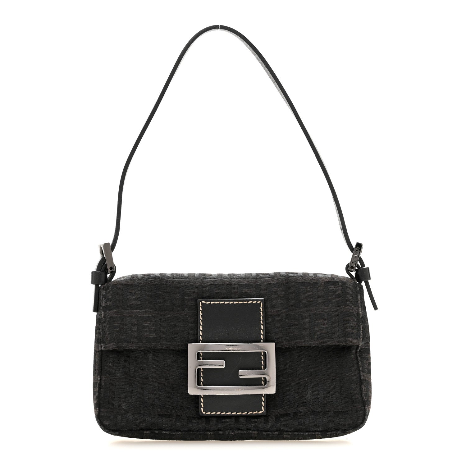 Fendi Zucchino Mini Baguette Black 1 of 15
